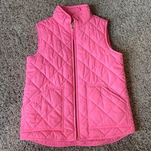 J Crew Crew cuts pink puffer vest like new size 8